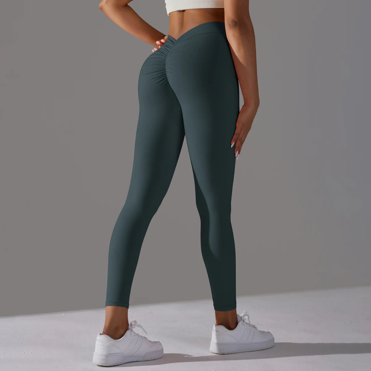 Leggings Sport Push Up Femme Anti-Cellulite avec Poche, Scrunch Butt Pantalon Yoga Taille Haute, pour Pilates Fitness