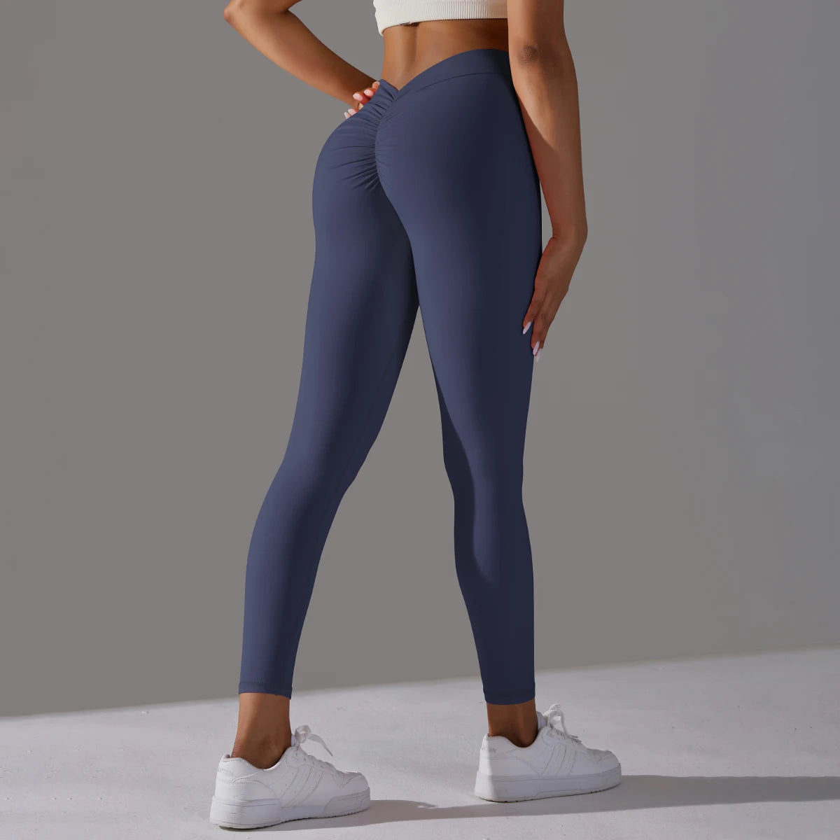 Leggings Sport Push Up Femme Anti-Cellulite avec Poche, Scrunch Butt Pantalon Yoga Taille Haute, pour Pilates Fitness