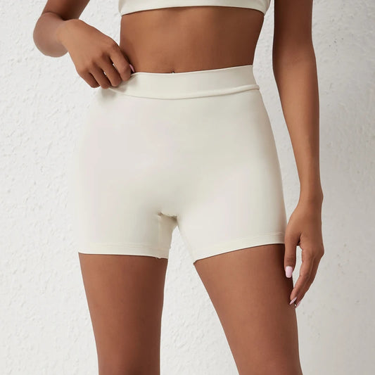 Short DIAS FIT JOY à dos en V Short de yoga taille haute pour femme, short moulant en nylon, pantalon de sport et de fitness