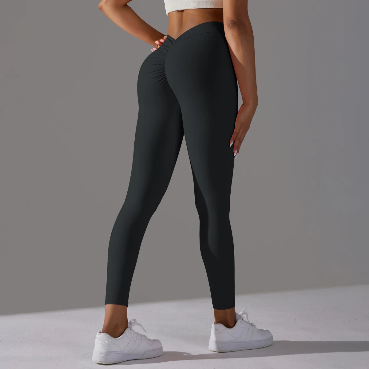 Leggings Sport Push Up Femme Anti-Cellulite avec Poche, Scrunch Butt Pantalon Yoga Taille Haute, pour Pilates Fitness
