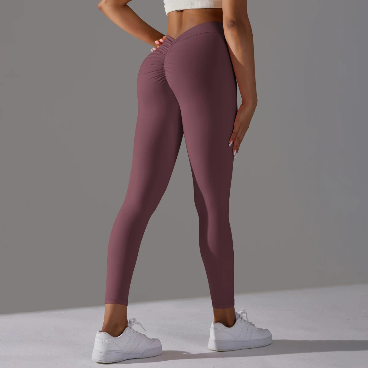 Leggings Sport Push Up Femme Anti-Cellulite avec Poche, Scrunch Butt Pantalon Yoga Taille Haute, pour Pilates Fitness