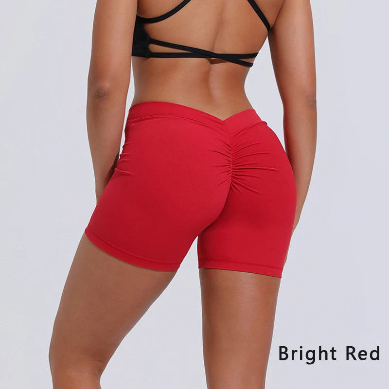 Short DIAS FIT JOY à dos en V Short de yoga taille haute pour femme, short moulant en nylon, pantalon de sport et de fitness