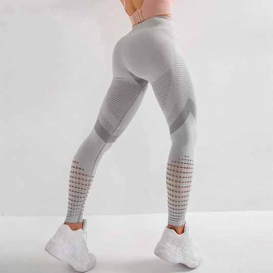 Legging de Sport Femme Elastique Opaque Pantalon Femme Taille Haute Compression Anti Cellulite Leggings Femme Butt Lift Slim Fit Sportswear sans Couture Collants Gym Yoga Fitne