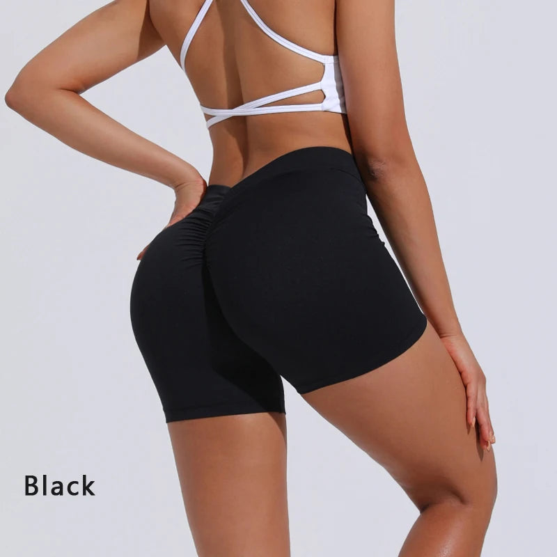 Short DIAS FIT JOY à dos en V Short de yoga taille haute pour femme, short moulant en nylon, pantalon de sport et de fitness