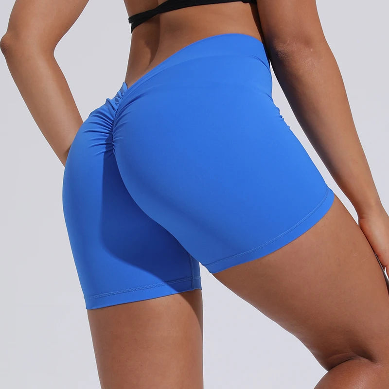 QINACTIVE Short à dos en V Vêtements pour femmes Shorts courts de sport Shorts de cyclisme Vêtements de sport Collants à haute élasticité Leggings de fitness