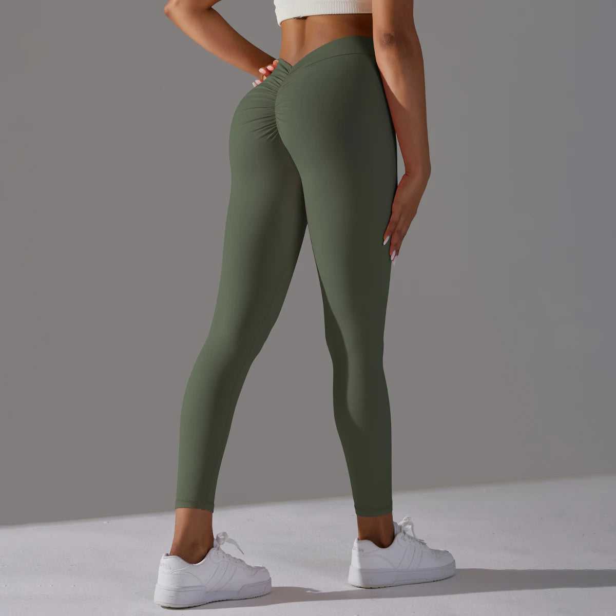 Leggings Sport Push Up Femme Anti-Cellulite avec Poche, Scrunch Butt Pantalon Yoga Taille Haute, pour Pilates Fitness