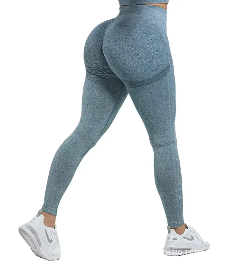 Legging de Sport Femme Elastique Opaque Pantalon Femme Taille Haute Compression Anti Cellulite Leggings Femme Butt Lift Slim Fit Sportswear sans Couture Collants Gym Yoga Fitne