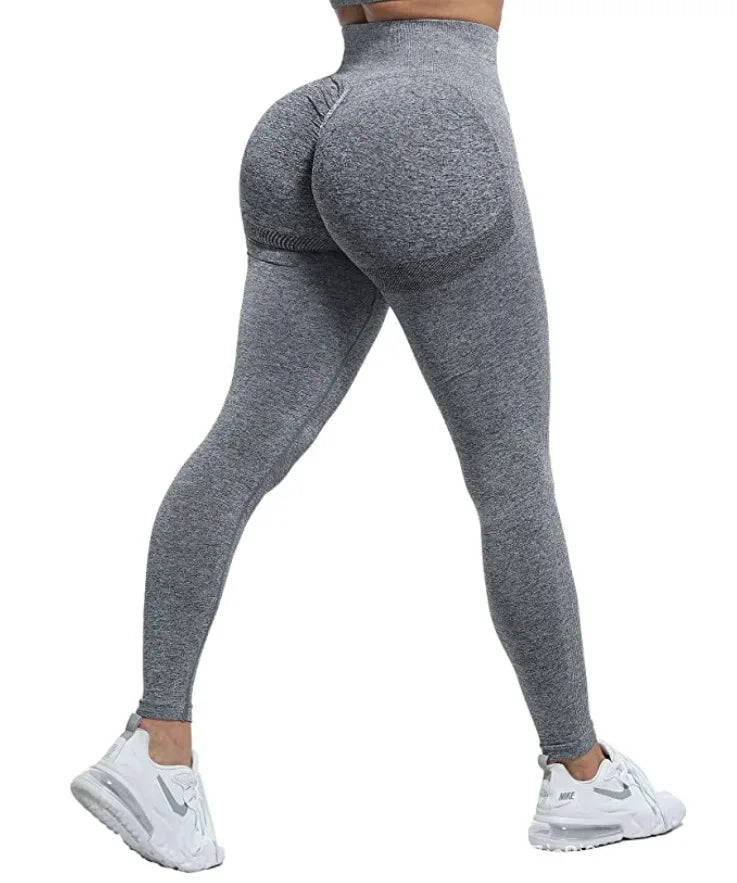 Legging de Sport Femme Elastique Opaque Pantalon Femme Taille Haute Compression Anti Cellulite Leggings Femme Butt Lift Slim Fit Sportswear sans Couture Collants Gym Yoga Fitne